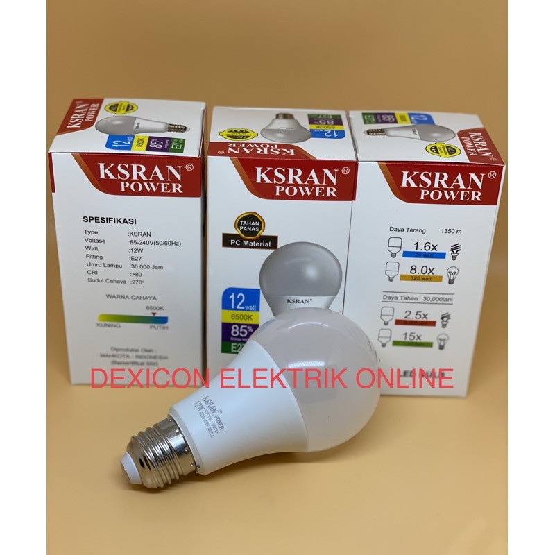 bohlam/KSRAN POWER BULB 12 watt/lampu led/bohlam led/lampu led terang/bohlam hemat energi/lampu terang led