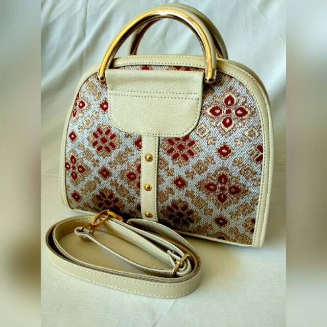 Tas Songket Palembang cream
