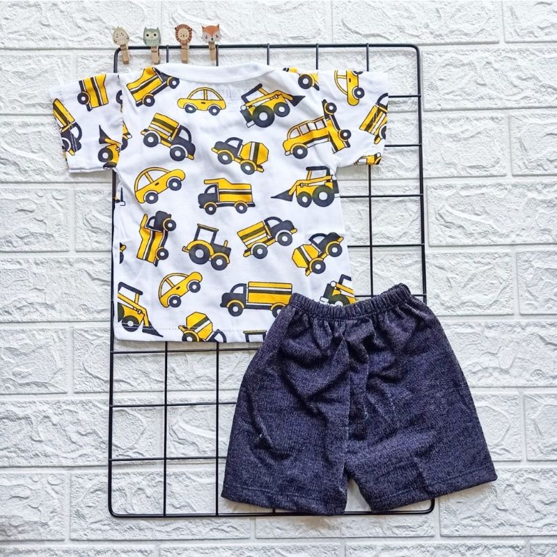 Setelan Baju Anak Car// Setelan Anak Motif Car