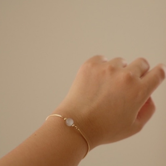 Mae bracelet (white &amp; pink)