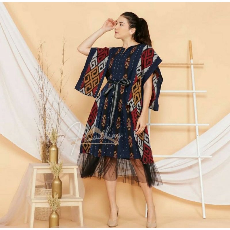 dress tenun - dress wanita - dress tenun wanita handmade