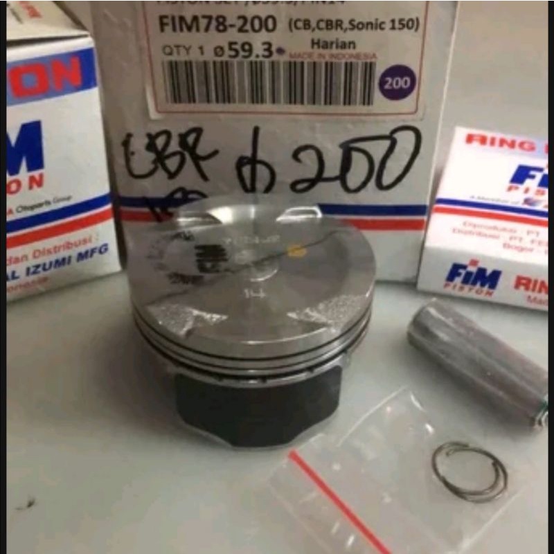 Piston kit cb 150 led cbr 150 led sonic 150 oversize 200 fim