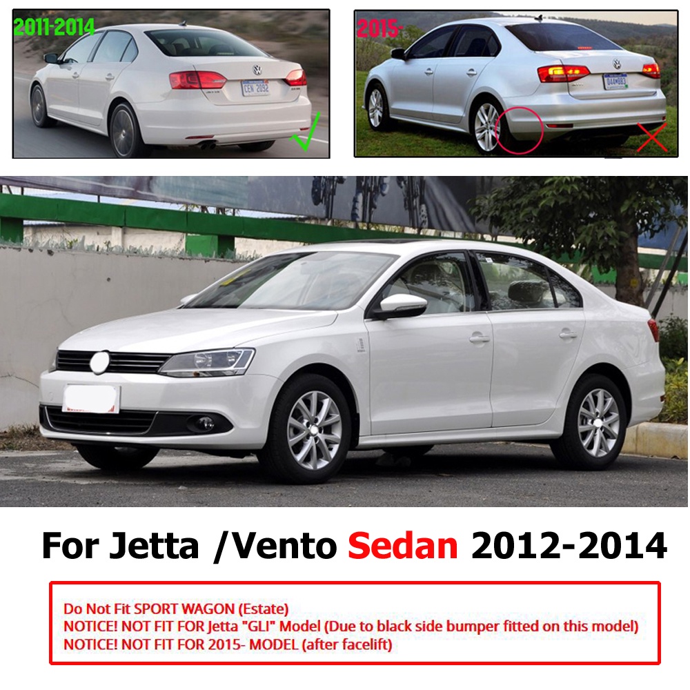 1 Set Mud Flap Pelindung Splash Fender Mobil Volkswagen VW Jetta Mk6 A6 Vento Sedan 2011-2014