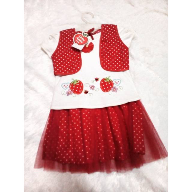 dress tutu strawberry