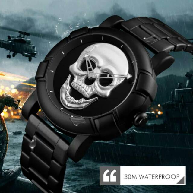 Jam tangan pria SKMEI 9178 skeleton original tahan air