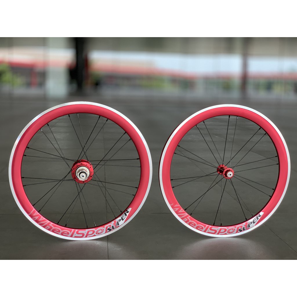 WHEELSPORT SUPER 20" ALLOY WHEELSET (451) - RED - VELG SEPEDA
