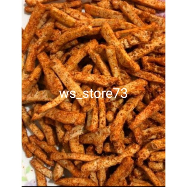 

BASRENG STICK/ BASRENG PEDAS /KERIPIK BASRENG /CEMILAN PEDAS/ SNACK KEKINIAN/ CAMILAN BASRENG STIK 200GR