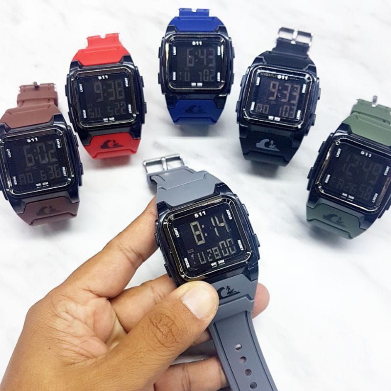 (COD) Jam Tangan Pria 511 Digital Pria Strap Karet Tahan Air