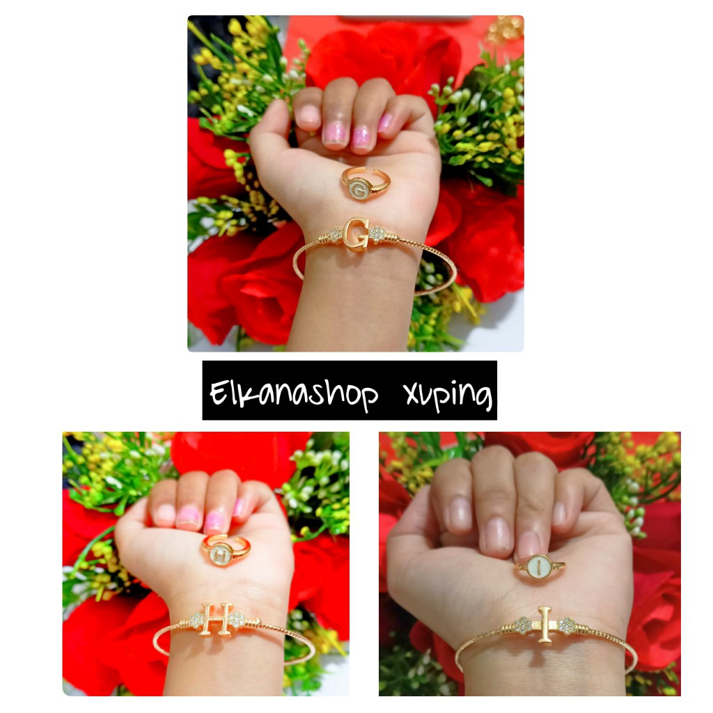 Gelang anak Huruf A-Z Free Cincin .chat pilih huruf C0D