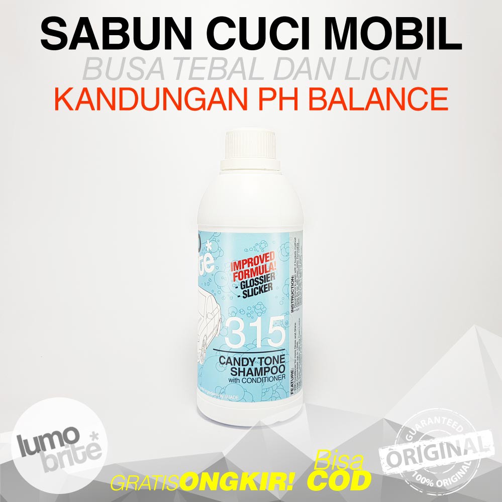 LUMOBRITE 315 CANDY TONE SHAMPOO 5 Liter Galon Mobil Motor Wash Wax Busa Tebal Kilap Licin