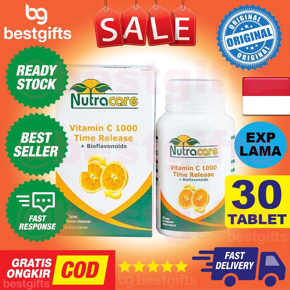 NUTRACARE VITAMIN C TIME RELASE DAYA TAHAN TUBUH 1000 MG - 30 TABLET