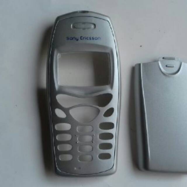 Casing sony ericsson t200 silver tanpa keypad dan tulang