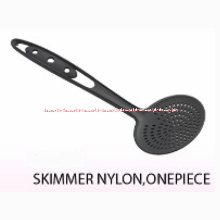 Pedrini Skimmer Nylon For Non Stick Black Alat Sendok Centong Dengan Bolong Penyaring Saring Ped Rini Skimer