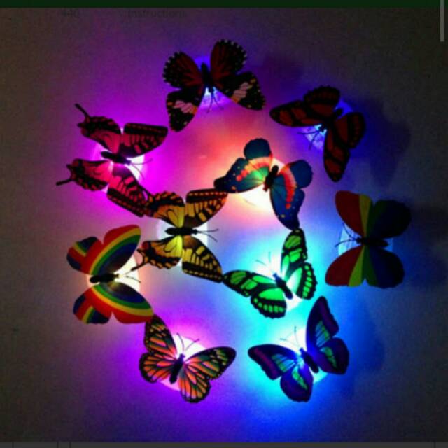 LAMPU KUPU2 KUPU-KUPU BUTTERFLY NIGHT LED LIGHT TIDUR MALAM