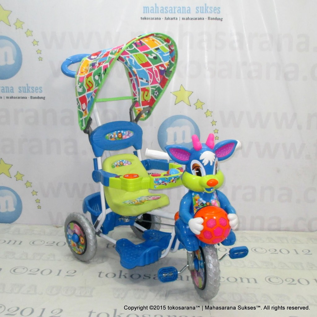 Bandung Gosend Royal RY8582C Dobel Musik BabyBall & Interaktif Sepeda Roda Tiga Pink