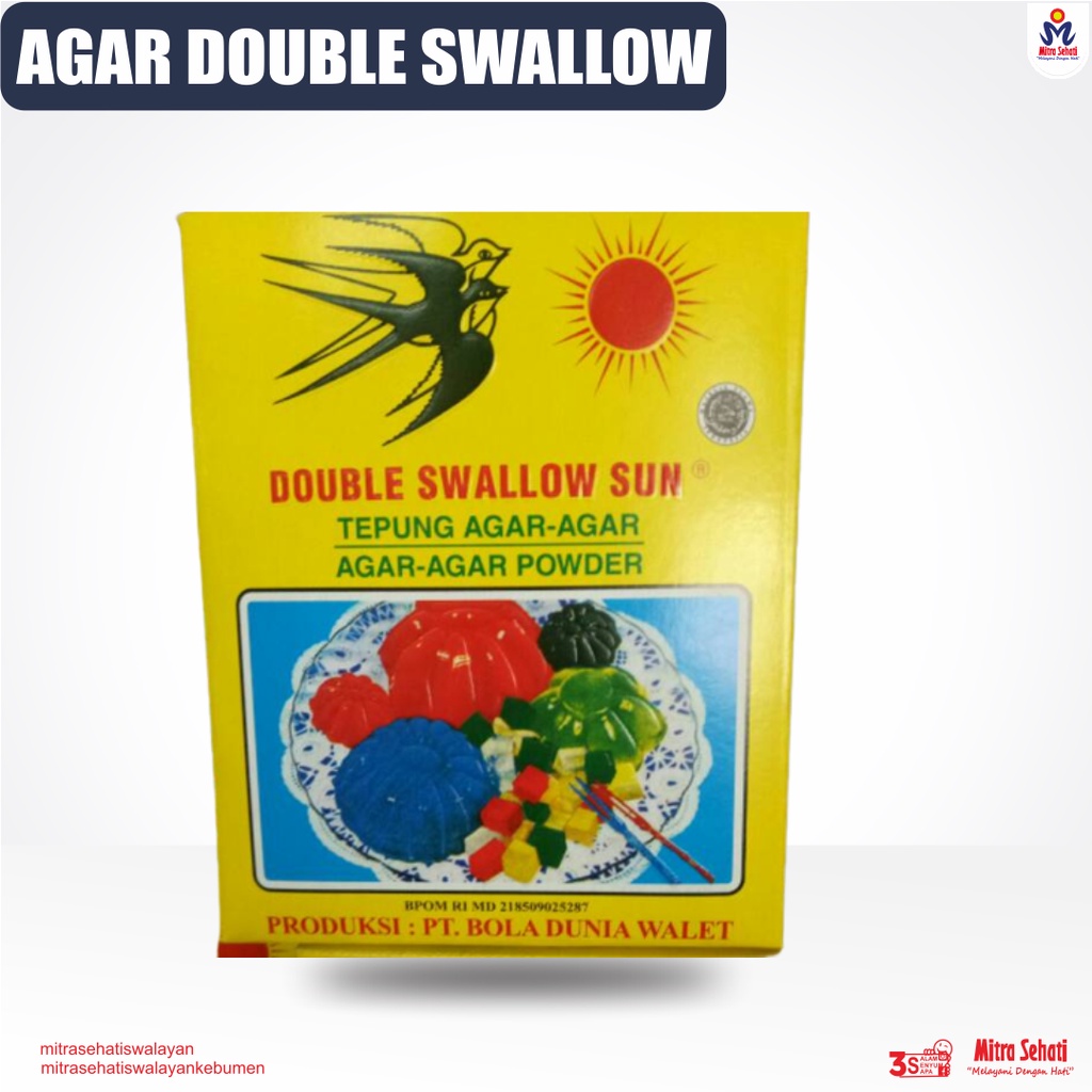 

AGAR-AGAR DOUBLE SWALLOW SUN / AGAR SWALLOW DOUBLE [ Mitra Sehati Swalayan ]