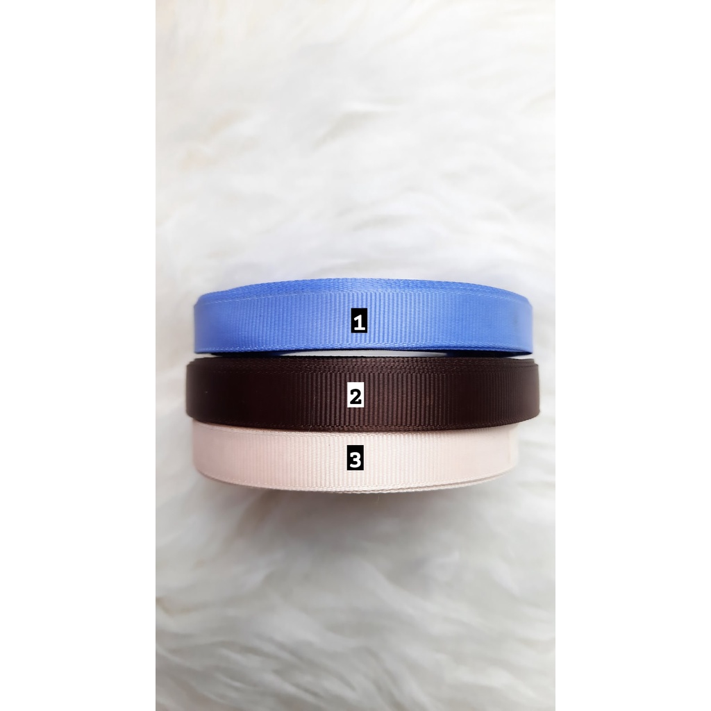

Pita Grosgrain Warna-Warni Ukuran 1/2 Inch / 1,25 cm 20 Yard Per Roll Import Taiwan