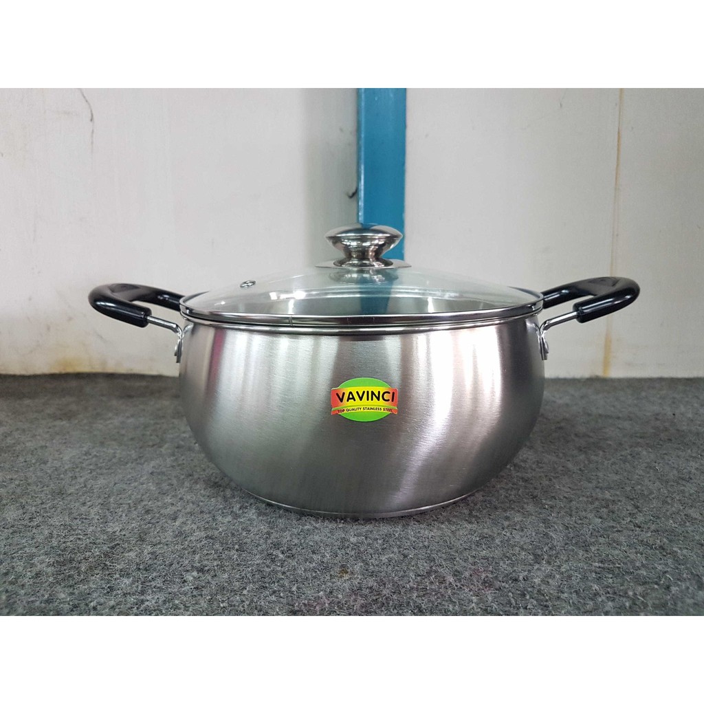 Panci Soup Stainless Vavinci Darton Cooking Pot 22 cm