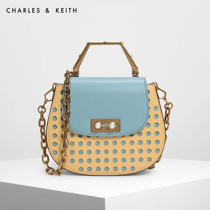 TAS BRANDED ORIGINAL 100% CK CnK C&K Chrles&Keith Metal Top Handle Bag Slingbag CEWEK WANITA JAKARTA