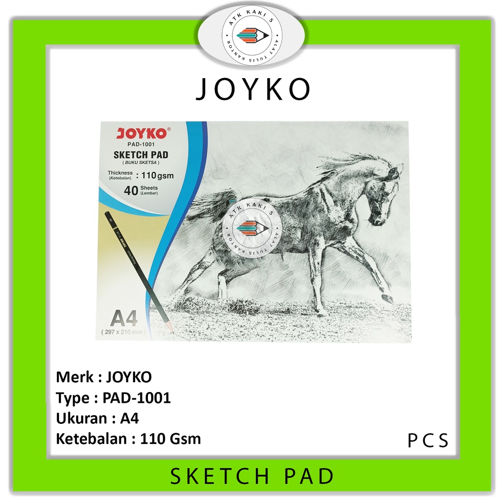 

JOYKO - Sketch Pad PAD-1002 A3 110gsm - 40lembar - PCS