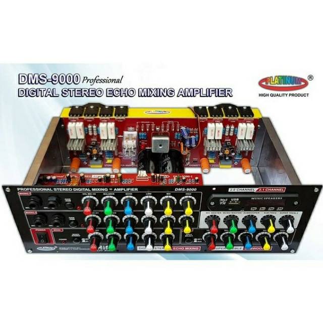 KIT POWER AMPLIFIER PROFESIONAL 2X300W + MIXING-KARAOKE DMS-9000 POWER AMPLI KARAOKE MUSIK SOUND ORI