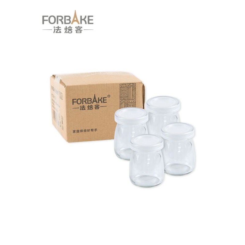 Forbake Glass dessert Jar set 6pcs / toples kaca pudding