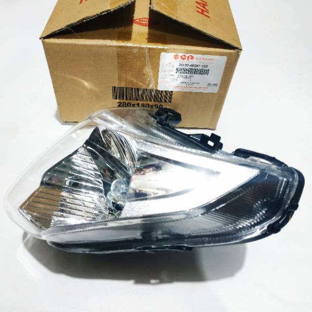 Reflektor Lampu Depan Assy Plus Bohlam - Fiting Lampu Suzuki Spin New Original SGP 35100-46G61-000