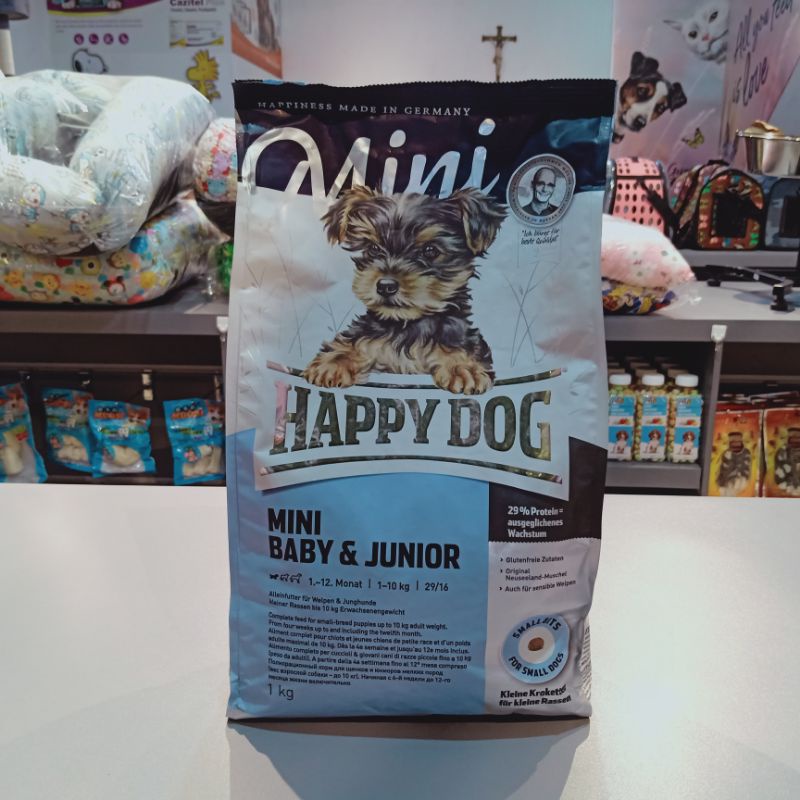 Makanan Anjing Happy Dog Mini Baby &amp; Junior 1kg / kemasan freshpack