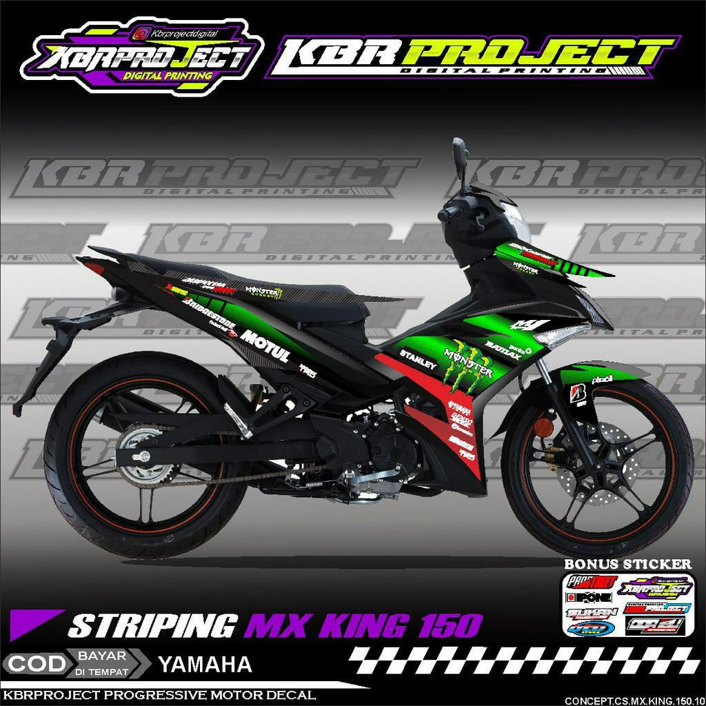 MX KING 150 STIKER STRIPING KEREN LIS VARIASI MOTOR YAMAHA RACING 10 HOLOGRAM TRANSPARAN BISA COD