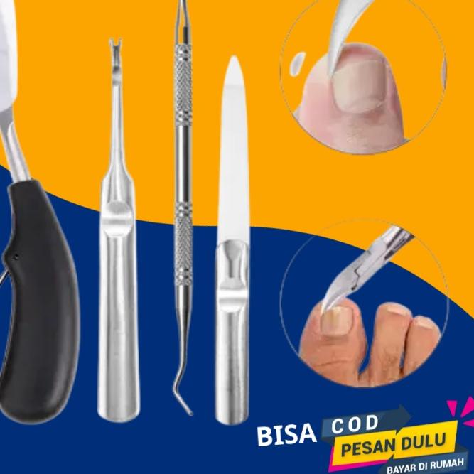 ✱ Kumplit Gunting Pemotong Kuku Jempol Kaki Miring Anti Cantengan Set / Alat Potong Kuku cantengan 4
