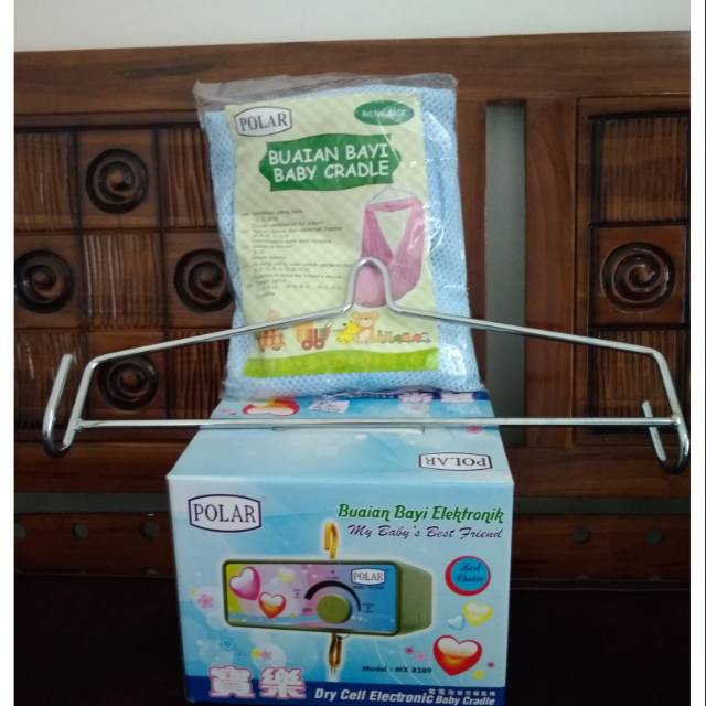 Paket hemat ayunan listrik polar basic, kain ayunan dan hanger