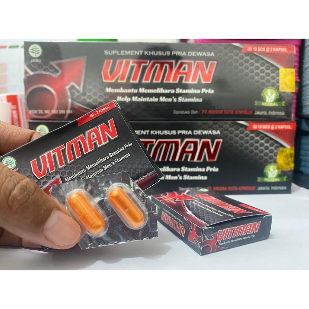 Kapsul  New VITMAN Original 1 Box Isi 10 Sachet / Suplement Khusus Pria Dewasa / Obat Penambah Stami