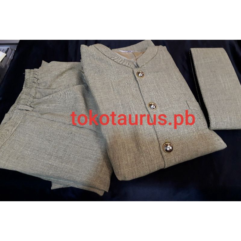 Beskap Sunda / Basofi / Baju Betawi Dewasa Hijau