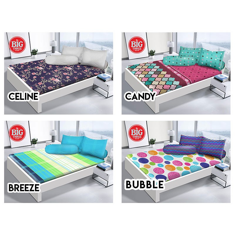 Sprei Hawaii 180x200 / 160x200 motif Adenia Alder Coconut Delano Merryn Violetto Palma Vicelli Mory Irvine Kelby Hugo Candy Leaf   -180 160 SP