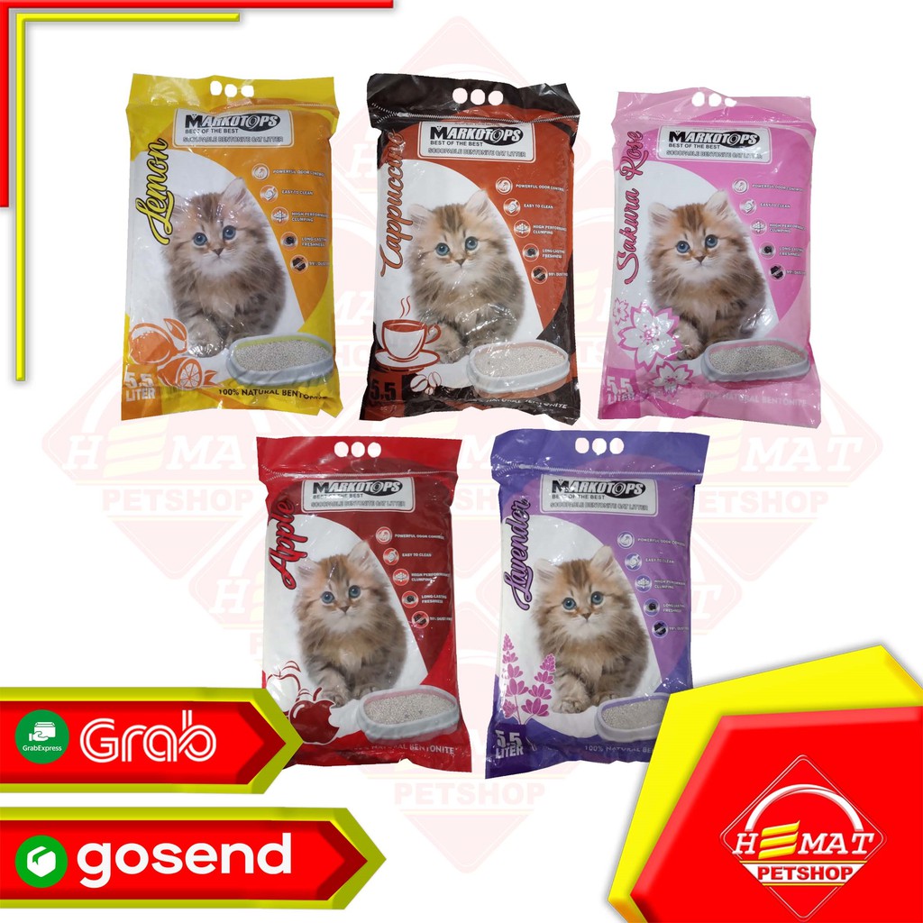 Pasir Kucing Gumpal Wangi Markotop 5,5 Litter / Cat Liter Wangi Gumpal