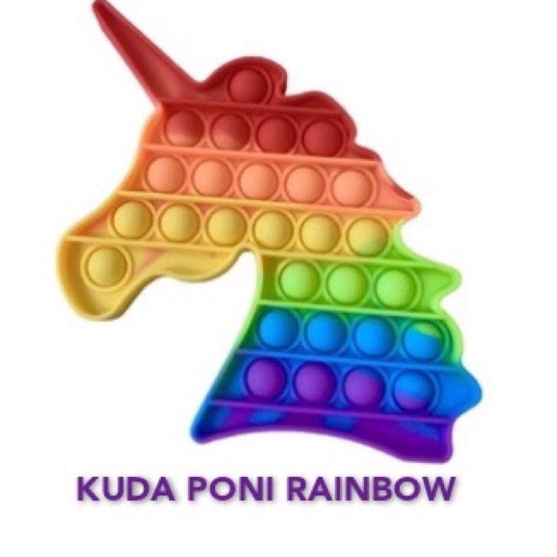 New Fidget Push Pop Its Mainan Anak Toys Bubble Kids Mainan Popit Murah Rainbow Pop it Squeeze Dino-KUDA PONI