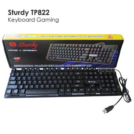 Sturdy TP822 Semi Mechanical Gaming Keyboard With Rainbow LED