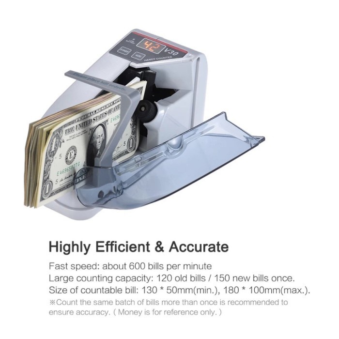 

Premium Alat Hitung Uang Bill Money Counter Portable Mini Vsc V30 - Mesin Uang