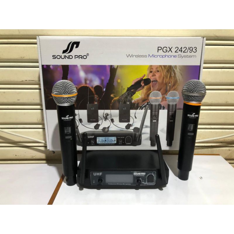 mic wireless sound pro PGX-242/93 mic vocal karaoke dll mantap