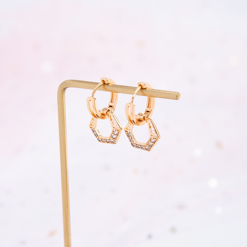 [AXIER PROMO]-Anting Drop Xuping Lapis Emas Zirkon Hias Untuk Remaja Perempuan Dan Wanita-A-250