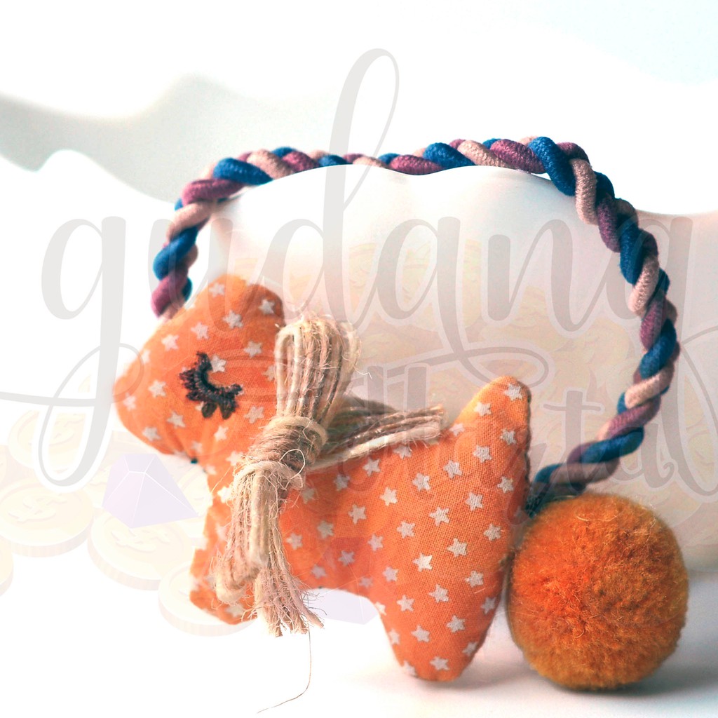 Ikat Rambut Dog and Pompom Cute Anjing Bola Lucu GH 201346