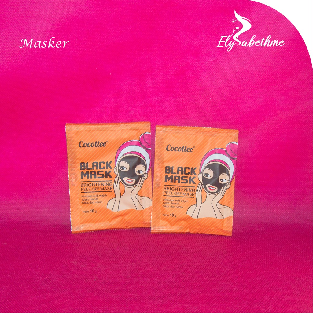 ✿ELYSABETHME✿ Masker Black mask cocottee masker wajah hitam peel off untuk jerawat angkat sel kulit mati