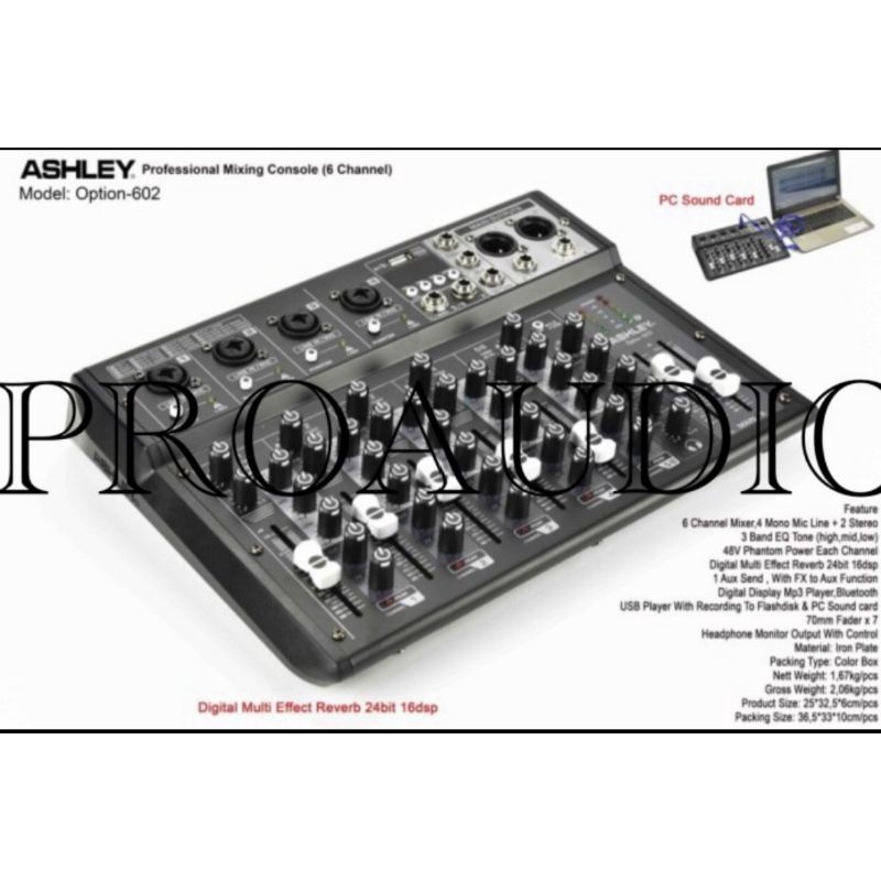 Mixer 6 Channel Ashley Option 602 Original Ashley