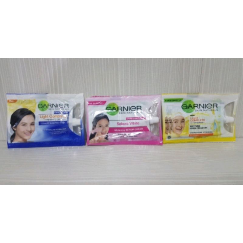 garnier cream sachet/pelembap garnier