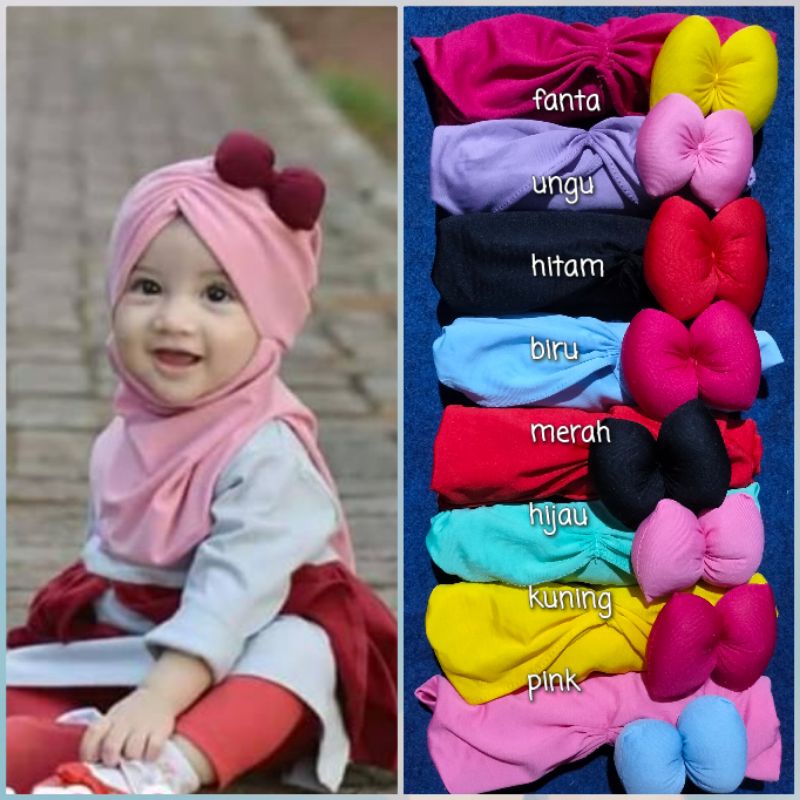 jilbab baby mini samping 0-3 tahun