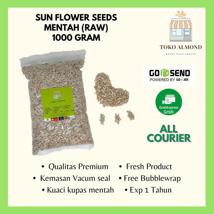 

Sun Flower Seed Mentah (Raw) 1Kg Biji Bunga Matahari Kupas