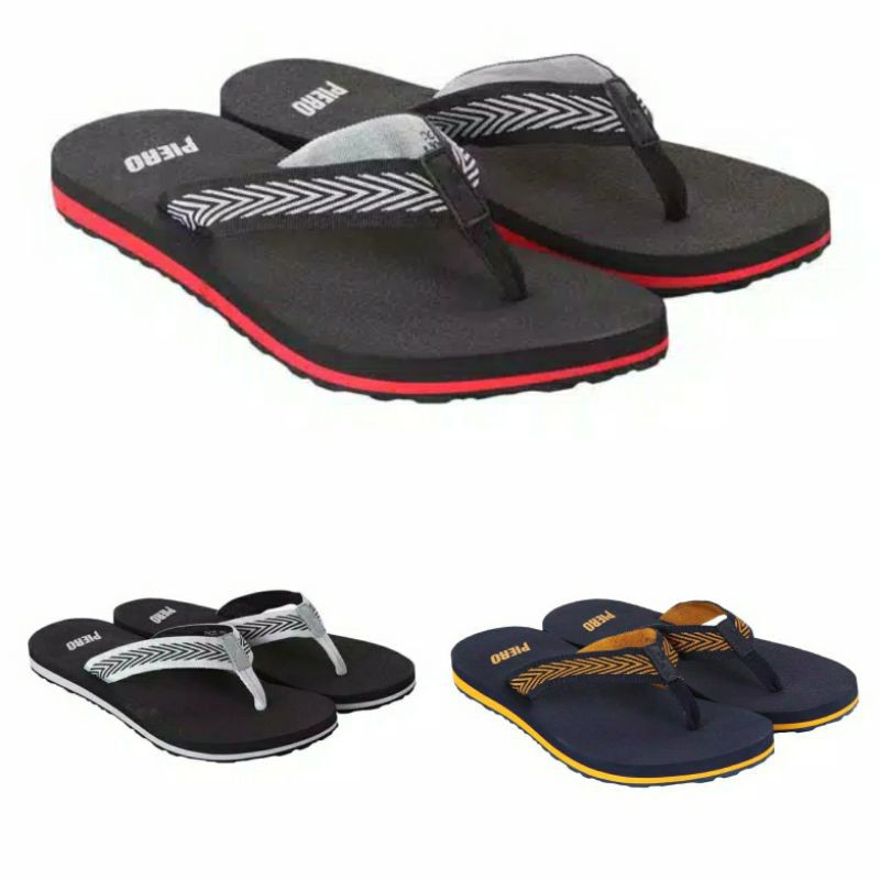 Piero pico black red sandal sendal murah original