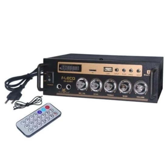 Promo Terbaru!!! Power Amplifier SN 808 BT Fleco AC DC Bluetooth USB FM SD Mp3 Remote Berkualitas