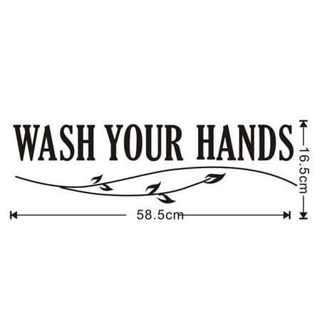 Wall Decal - Stiker Dinding &quot;WASH YOUR HANDS&quot;