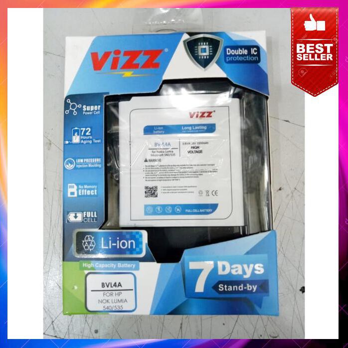 Acc Hp Baterai Microsoft Nokia Lumia 535 540 Bv L4A 2200Mah Double Power Vizz